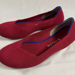 Rothy's  The Flat Red Cherry? Round Toe Casual Comfy Size 7 Slip On Ballet Shoe Photo 0