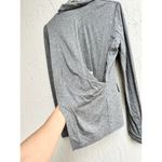 BCBGMAXAZRIA Notch Lapel Crisscross Back Jersey Blazer Jacket Gray Women's XS Photo 5