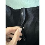 Kendall + Kylie  Tank Women’s Medium Black Cropped Henley Scoop Ribbed NWT PacSun Photo 2