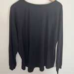 The Original Muk Luks Womens Long Sleeve Waffle Knit Top Plus Size 1X Black Cozy Photo 5