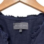 Michael Stars Navy Blue Linen Long Sleeve Dress Sz S Photo 2