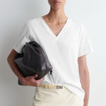 COS  V-neck Cotton T-shirt Medium Photo 0