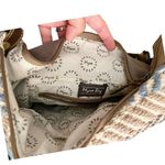 MYRA Blue Chip Shoulder Bag Cotton Fabric Leather Adjustable Strap India NWT Photo 7