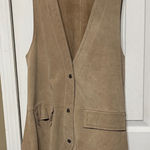 We The Free  Beige Suede Leather Vest Size Small Photo 0