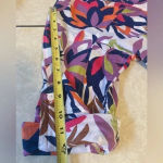 Dana Buchman ‎ Women's Floral Cotton Button down Tunic Roll Tab Sleeves Size S Photo 9