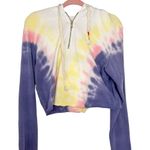 Wildfox  Hadley Hoodie Edelweiss Wash Tie-Dye Cropped  Sweatshirt Photo 1