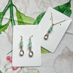 Genuine Chrysoprase Jewelry Set, Quartz Set, Jade Set, Mint Green, Casual Green Photo 4