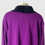 Storybook Knits New Treasures Purple Beaded Velvet Cardigan 3X Bow Buttons Glam Photo 7