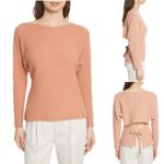 Vince  Wool Cashmere Open Tie Back Ribbed Bateau Sweater Size Small‎ Soft Classic Photo 1