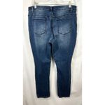 Midnight Velvet Size 14 Jeans Rhinestone Distressed Blue Skinny Mid Rise 829 Photo 1