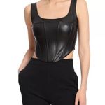 Revolve Avec Les Filles Faux Leather Bustier Crop Top Photo 4