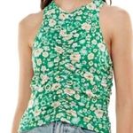 WAYF Floral Ruched Crop Top Size Large Photo 0