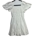 Cotton On A Line Dress Women XS/PP Short Sleeve V Neck Button Front Photo 6