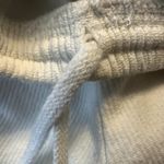 VTG Sansegal 90s Shorts 100% Cotton Ribbed Knit Drawstring Elastic Waist White S Photo 2