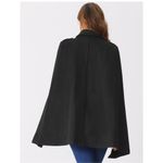 Allegra K NEW  Cape Long Sleeve Coat Double Breasted Cloak Coat XS Photo 1
