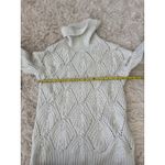 A New Day Women's Ivory Knit Open Weave Turtleneck Sweater Cozy Medium Photo 4
