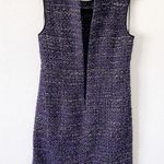 St. John  Sleeveless Metallic Tweed Sheath Dress in Black Multi Photo 8