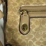 Authentic Coach Signature C Glitter/Shimmer Crossbody Bag Beige/Tan Heart Charm Photo 4
