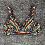 Athleta Montego Colorful Stripes Shirred Underwire Bikini Top Sz 36 B/C Photo 0