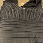 Adrianna Papell  Shutter Pleat Sheath Dress Size 10‎ Short Sleeve Black $158 Photo 6