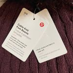 Lululemon NWT  Women’s Cable Knit Pom Beanie Cassis Maroon Color Photo 5