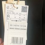 Mango  Split Hem Leggings Black Long Lean Sz M Winter Dressy Sexy Pull On Stretch Photo 7