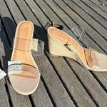 A New Day Nwt  Womens Ansel Double Band Open Toe Wedge Heels size 8 summer spring Photo 0
