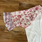 Maurice's Woven Ruffle Short Sleeve Cardigan  Women's MED Floral Aztec Kimono NEW! Photo 1