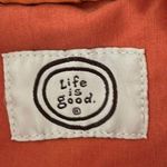 Life is Good Retro Drawstring Cinch Sack Backpack Bag “Spread The Love" Orange Photo 5