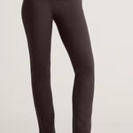 Quince NWT Ultra-Stretch Ponte Straight Leg Pants in Espresso Brown Sz S Photo 0