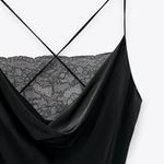 ZARA SATIN DRESS WITH LACE Photo 6