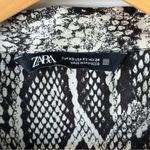 ZARA Women’s Snake Skin Button Down Satin Long Sleeve Blouse Size X Small Photo 5