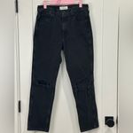 Slvrlake Virginia Slim Jeans Shadow Ridge Deconstructed Straight Leg Black 29 Photo 4