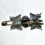 Filagree butterfly open cuff purple flower bracelet Photo 6