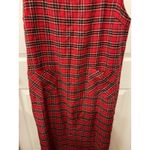 Vintage Original ty2 Red Plaid Cottagecore Academia Plus Jumper Maxi Dress,22W Photo 2