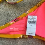Aerie NWT  V Ruched Scoop Bikini Top Women's Bright Mustard Swim Beach Size L Photo 4
