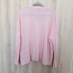 Eileen Fisher Organic Linen Top Sz L Pink V Neck Long Sleeve Lightweight Coastal Photo 3