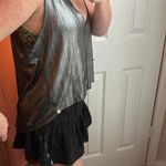 One Teaspoon Metallic V Neck Top Photo 5