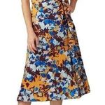 Prabal Gurung Collective Ochre Formal Side Ruffle Midi Dress Women's Size 6 Blue Photo 0
