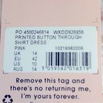 Missguided  Abstract‎ Tie Dye Print Button Down Shirt Dress Size 10 NWT Photo 8