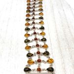 Sterling Silver Baltic Amber,  lace bracelet, 28.5G Photo 9