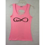 Miss Popular Hot‎ pink tank top size small cut back neon Photo 4