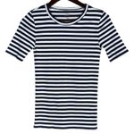 J.Crew NWT Nautical Striped Short Sleeve Long Casual Cotton Top XS Blue White Photo 13