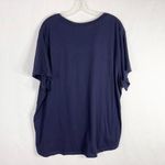 Plus Sz 4X Tee Top Blue‎ I Love Jesus But I Cuss a Little Christian Southern 605 Blue Photo 1