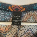 Win Win womens small medium flare bottom tunic aztec chevron bell sleeve shirt 3 Photo 1