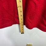 The Limited Vintage  Red Cable Knit Sweater Womens Small Oversized Cozy Preppy Photo 3