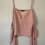 SheIn  Curve Chic Pink Cold Shoulder Top Photo 9
