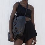 ZARA MOVING SALE Black One-Shoulder Twist Bra Top Photo 1