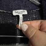 Splendid Navy Blue White Striped Nautical Knit Pocket Cardigan Photo 4