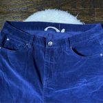 Soft Surroundings  Navy Blue Velvet Straight Leg Pants Size 6 Photo 2